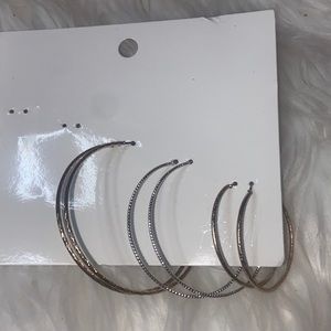 H&M Three pair of hoop earrings